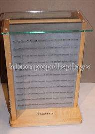 China Exhibición al por menor de cristal de madera de escritorio de la joyería para los complementos/los pendientes proveedor