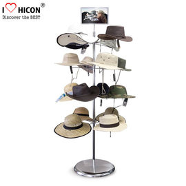 China Libere el estante giratorio derecho del casquillo del soporte de exhibición del sombrero del metal 7-Layer para la tienda al por menor proveedor