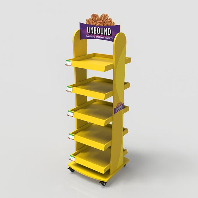 Producto alimenticio que commercializa el soporte de exhibición movible de la nuez de las nueces en venta